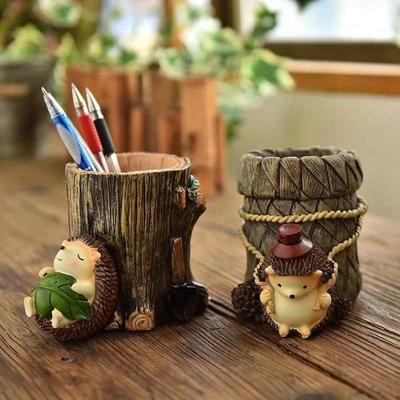 Student Stift Eingesetzt Hedgehog Stift Halter Kreative Hause Persönlichkeit Geburtstag Geschenk Harz Handwerk