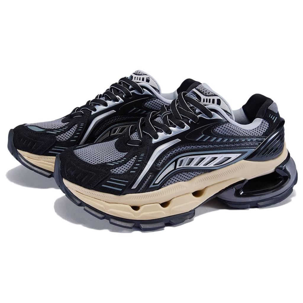 Li Ning Liejun Bow Comfortable Versatile Non-Slip Wear-Resistant Low-Top Running Shoes Men Running Shoes Gray AZGT067-1