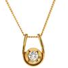 NON BRAND - Solitaire Diamond 0.12ctNecklace 18K Yellow Gold/diamond Array