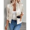 Spring Autumn New Solid Color Patchwork Slim Thin Fashion Casual Jacket Outerwear for Women European American Crossbody Style