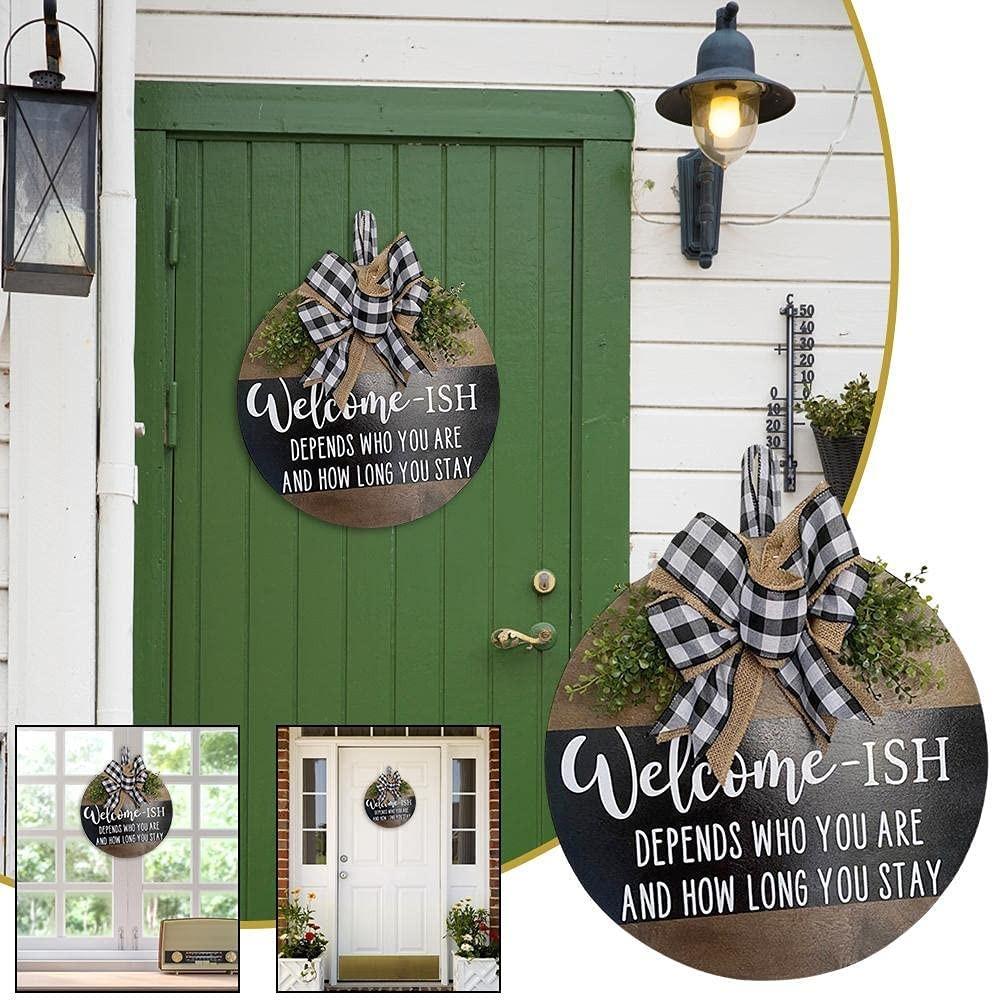  Of Painting-Welcome Sign Front Door Hanger With Changeable Pendant
