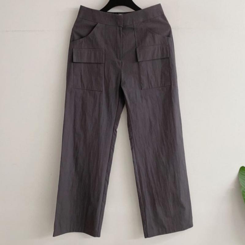 Honey J Women DoubLe Pocket Non Stretch Wide Cotton PantS S L