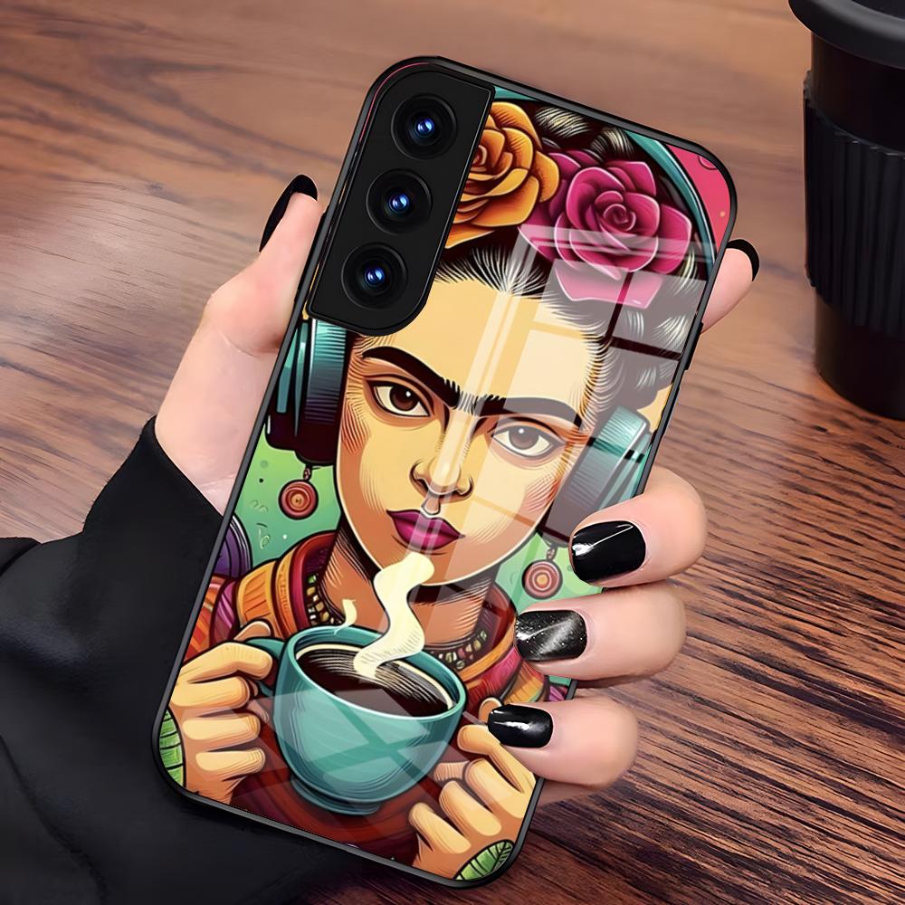 F-Frida Kahlo Phone Case For Samsung A25 A13 A33 5G A54 A36 A35 A56 A52 A14 Shockproof Glass Cover