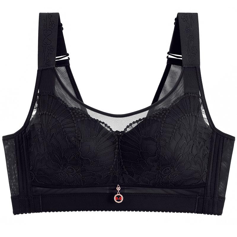 Undergarment Women's Anti-sagging Thin Strapless Bra Vest Style Gathering and Retracting Breasts Large-sized Bra