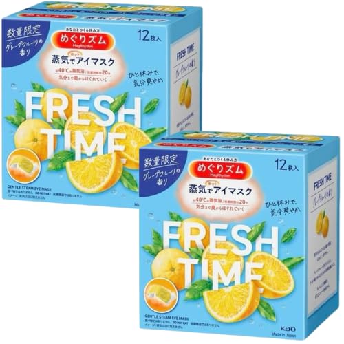 

Kao Megrhythm Steam Eye Grapefruit Feel Refreshing с для релаксации [Набор 2] Маска, Аромат, Перерыв,