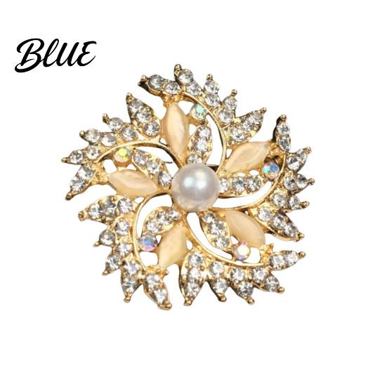 Zinc Alloy Brooch Retro Style Round Floral Design Lapel Pin