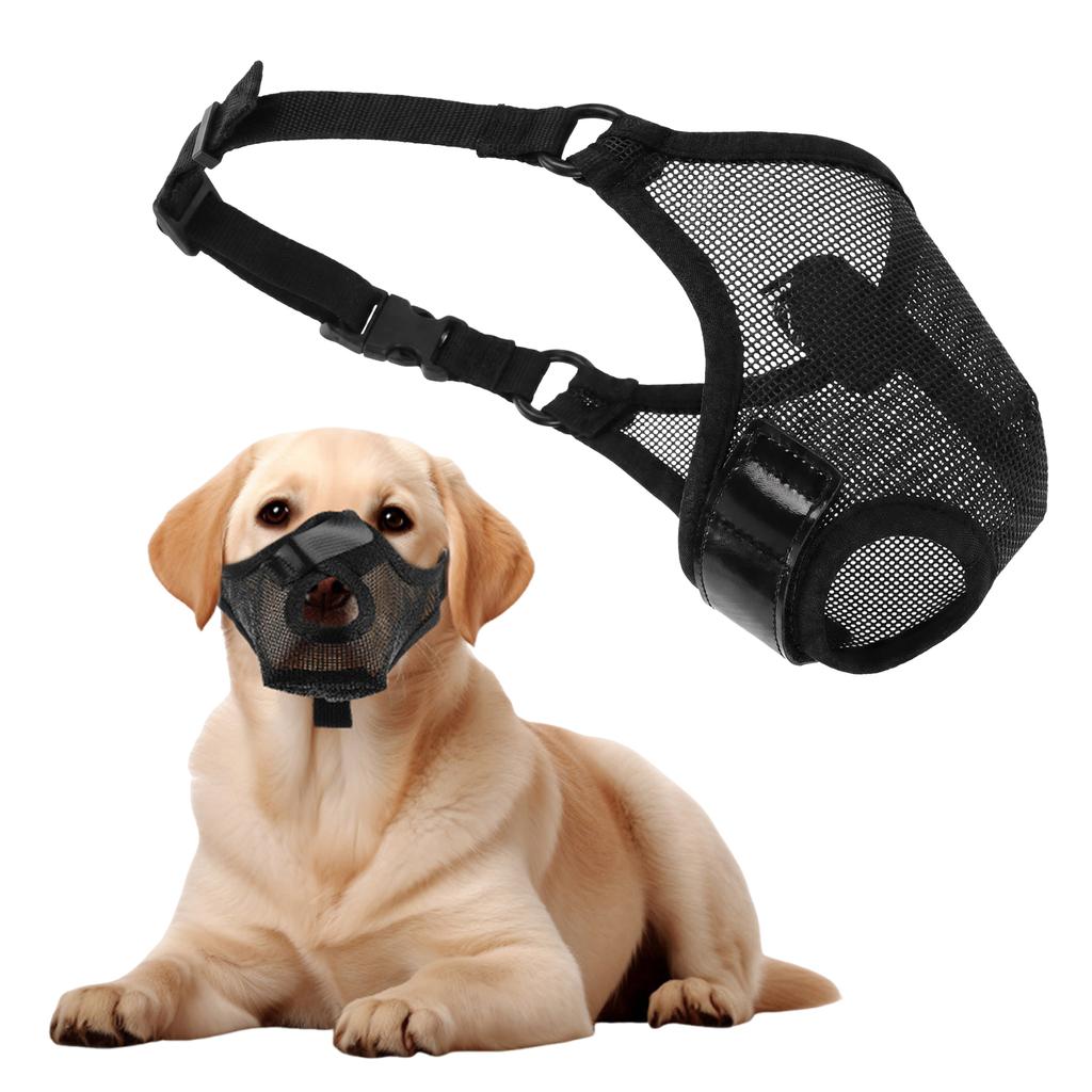 1 PC Soft Fabric Dog Muzzle Adjustable Safety Design Small Medium-Sized Dogs Mouth Cover With Adjustable Straps for Dog Grooming