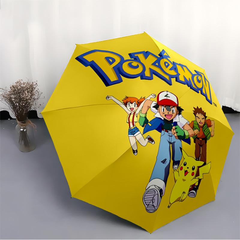 1pc Pokemon Characters Windproof Automatic Umbrella, Lightweight for Women/Men, Perfect Christmas Gift A0811219