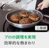 Wahei freiz Home Cooking Hybrid Frying Pan Stainless Steel Even Maillard Glass Lid Cookdeli 20cm, IH/Gas/Oven Compatible, PFOA-Free,