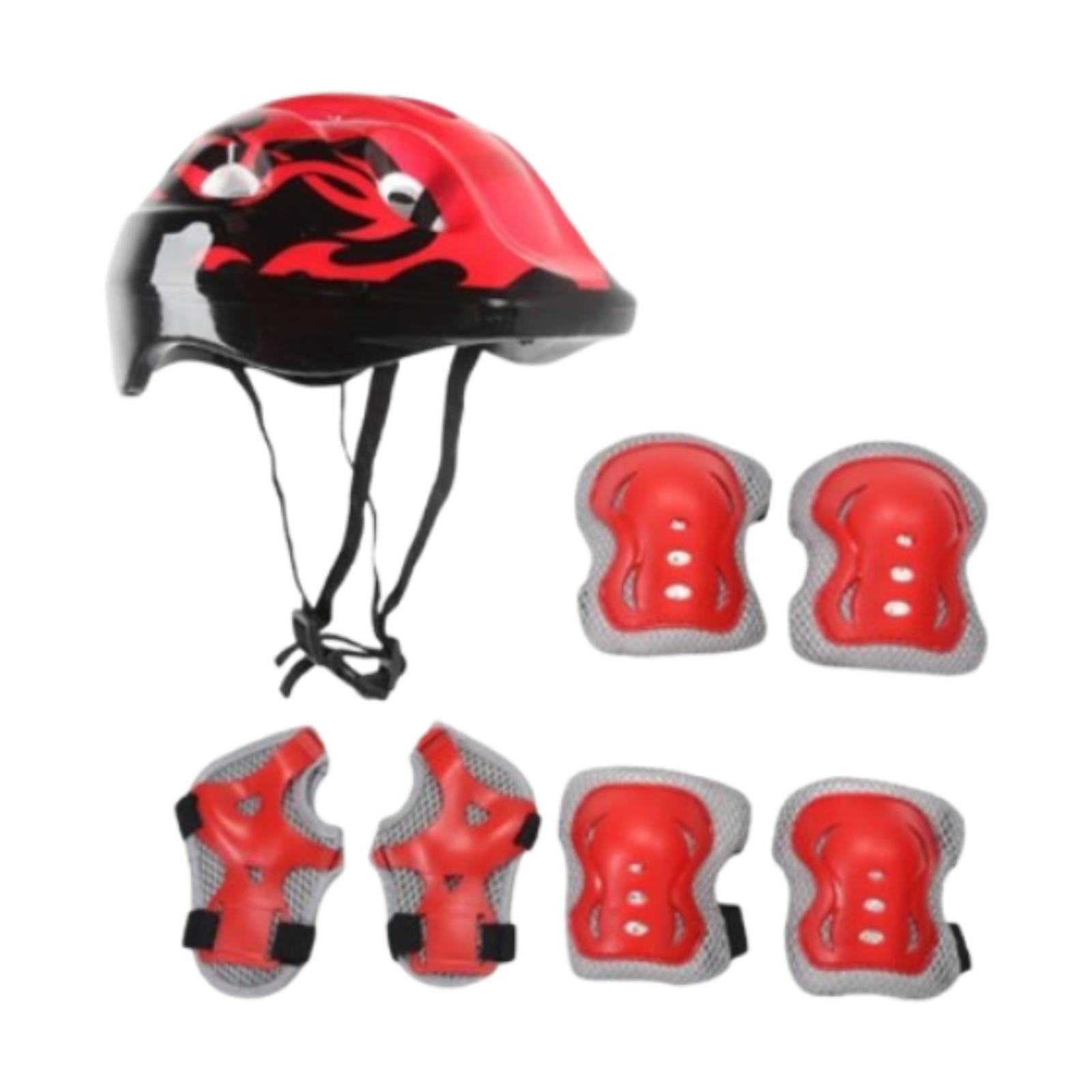 

Kids Bicycle Helmet Knee Elbow Pads Wrist Guard Ventilation Skating Helmet for Skateboarding Biking Rollerblading Rock Climbing