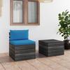 Day and Night - Day and Night Pallet Garden Furniture 2 Pieces Pine Wood Cushions