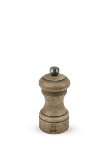 

Peugeot Salt Mill, Wooden Seasoning Container, Adjustable Coarseness, 10g Capacity, 10cm, Manual Operation, Rock Salt, Small, Made in France, Bistro S