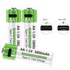 5-Pack AA 3800mAh Rechargeable Lithium Batteries, 1.5V Type-C, Fast Charging for Electric Toys & Remotes