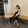 Women's 2023 Spring/Autumn Black French Retro Velvet Dress