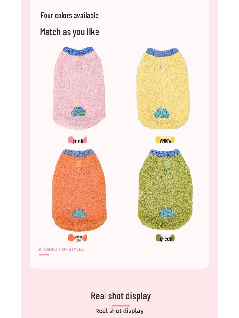 Cozy Cloud Velvet Cat Apparel: Thickened, Soft, and Warm for Autumn and Winter