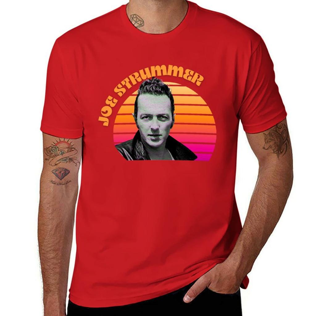 Joe Strummer T-Shirt Tops Blanks Oversized Mens Graphic T-shirts Anime