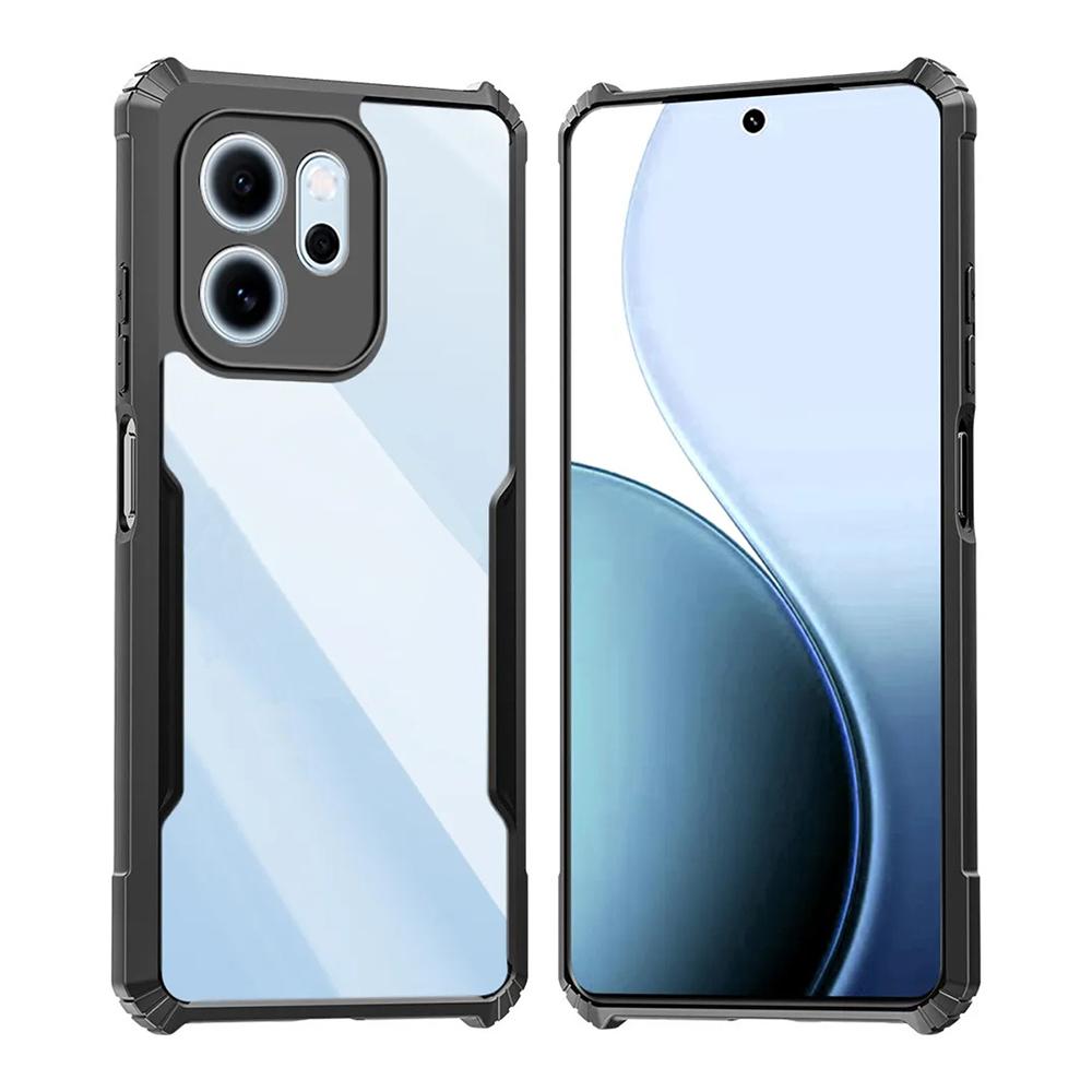 

Минималистичный Прозрачный Ультратонкий Чехол Для OPPO Reno 15 14 13 12 11 F Pro Ударопрочный ТПУ Мягкая Рамка Акриловая Черная Защитная Крышка OPPO Reno15 чёрный