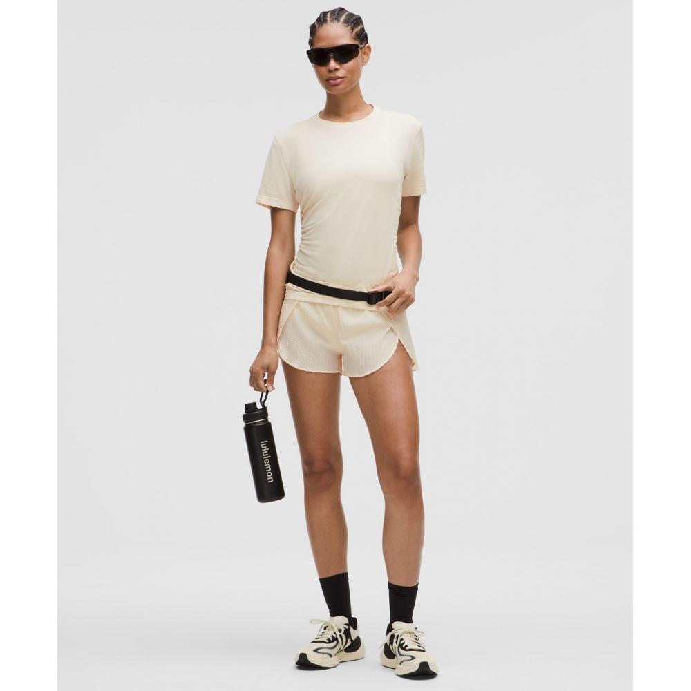 Lululemon Swiftly Relaxed Short Sleeve Shirt Hip Length  Updated Fit Light Ivory Light Ivory