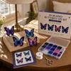 DIY Butterfly Bead Craft Kit for Creative Decorative Projects Including Assorted Beads String Scissors and Pattern Templates for Handmade Art