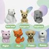 Cartoon Animal Ornament, Rabbit Fox Bear Shape Desk Ornament, Mini Size Desktop Decoration for Home Office