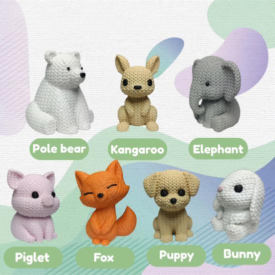 Cartoon Animal Ornament, Rabbit Fox Bear Shape Desk Ornament, Mini Size Desktop Decoration for Home Office