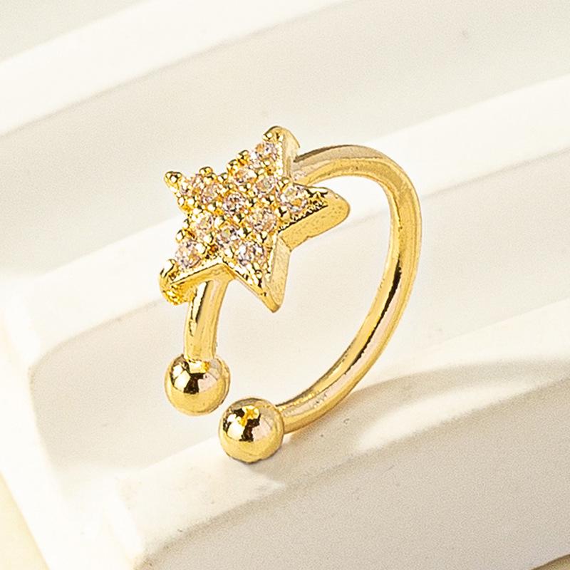 Butterfly Diamond U-Shaped Nose Clip - European & American Style, No Piercing Needed