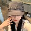 Rivet Flat Top Hat Y2k Cadet Cap Fashion Peaked Cap  Outdoor