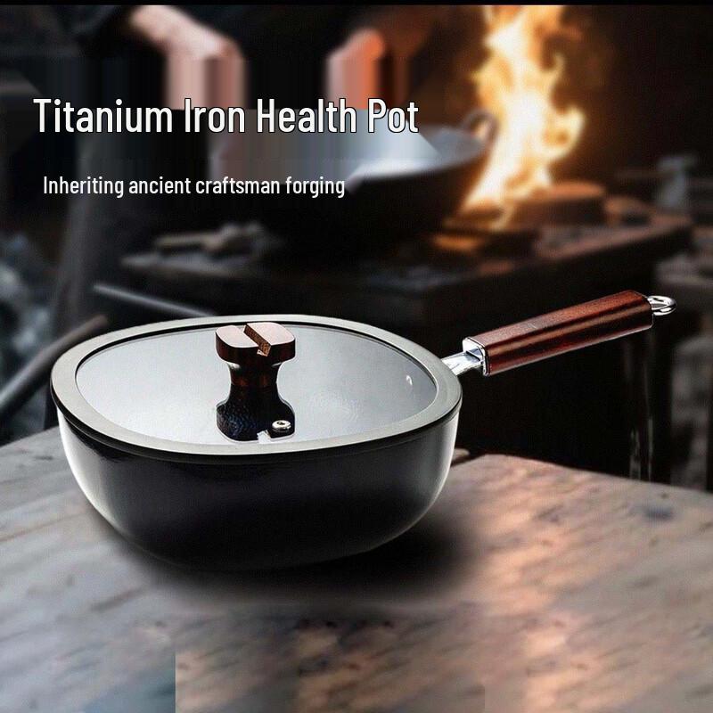 

30cm Square Titanium Iron Non-stick Stir-fry Pan