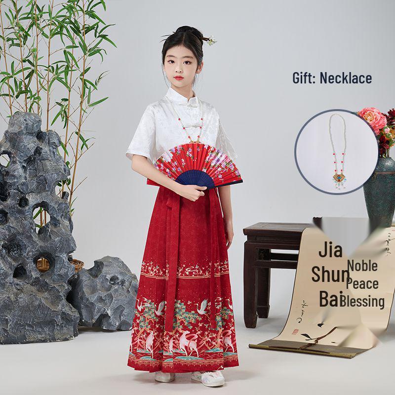 Ma Mian Skirt: New Chinese Style Hanfu Choir & Performance Costume for Girls