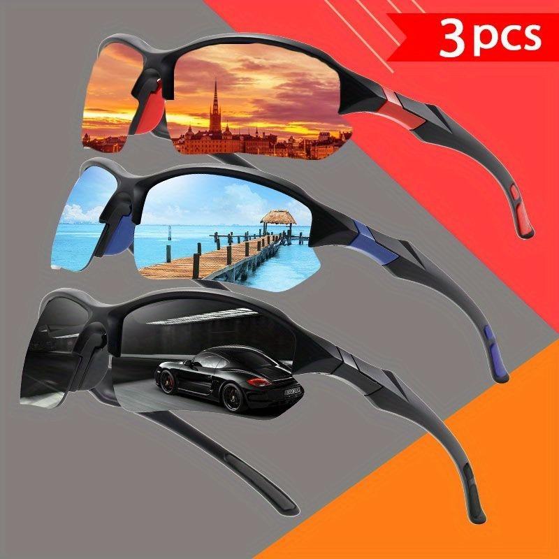 3 Pairs of Fashionable and Versatile Glasses Designed for Both Men and Women Suitable for Activities and Casual Wear