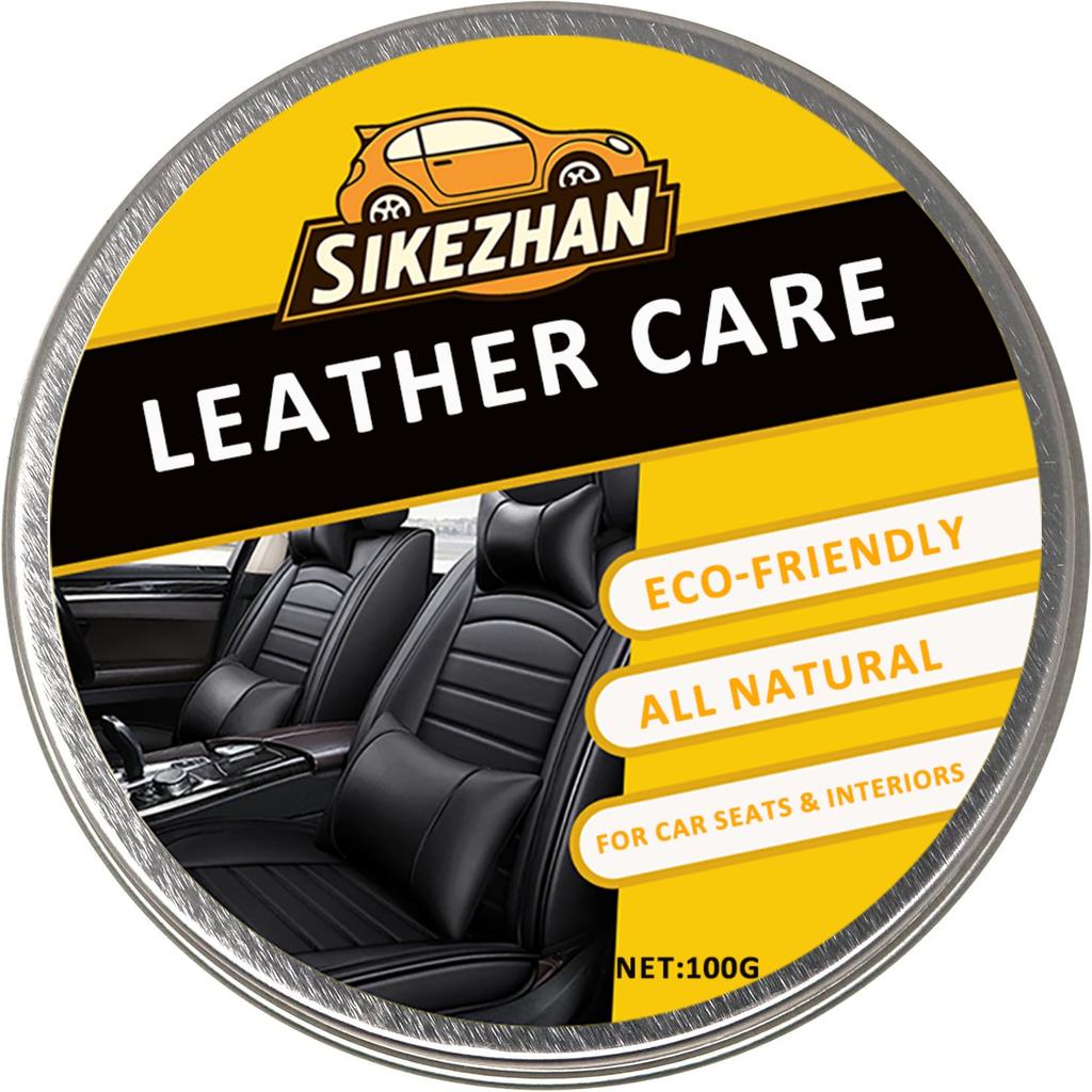 Car Leather Care Cream Transparent Conditioner Balm Odorless Leather Polish for All Colors Car Seats Sofa Bags