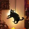 Halloween LED Lights with Hanging Rope Battery-Powered Ghost Pumpkin Hanging Party Lights for Shop/Home/Yard Windows for Indoor/Outdoor
