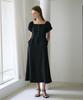DEHEVE Square Neck Puff Dress [Black]
