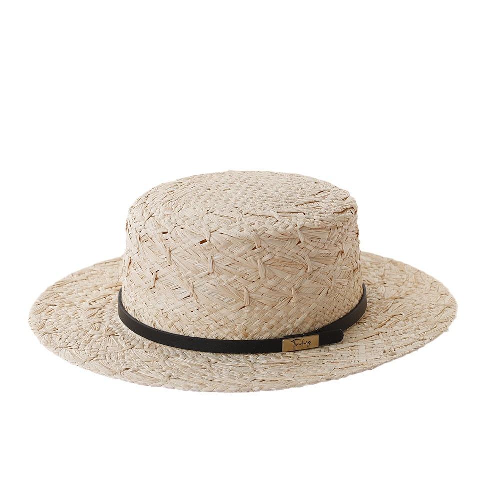 2025 Neuankunft! Hochwertiger handgewebter Raffiahut | Dünner Sommer-Sonnenhut für Damen & Herren | Flacher Fedora