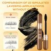 2-In-1 Volumizing Fiber Mascara Enhances The Thickness of Black Lashes,Waterproof/Long-Lasting Without Smudging,Significantly Increases Lash Length