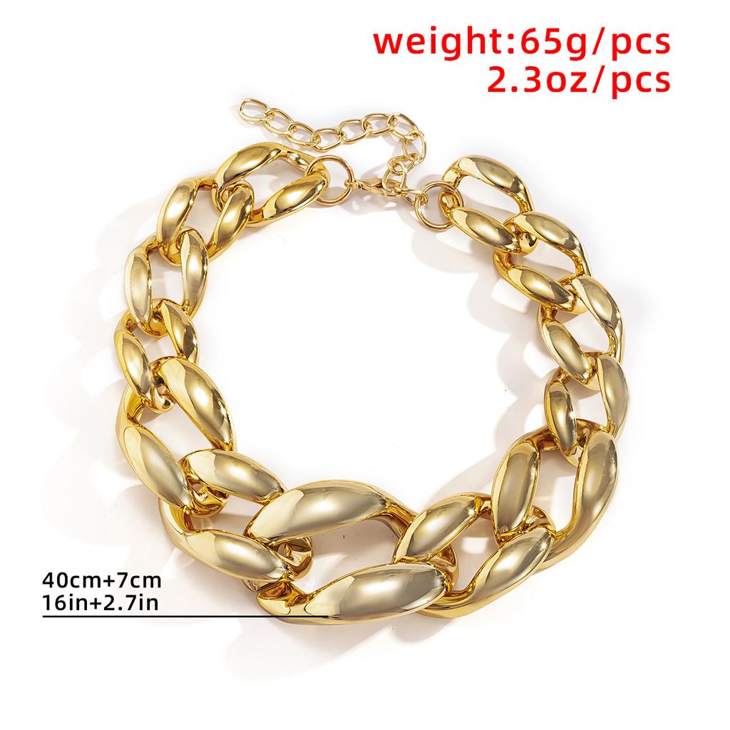 Exaggerated Acrylic CCB Big Chunky Thick Chain Necklace for Women Collar Hiphop Lock Choker Grunge Jewelry Steampunk Men 2026