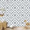 Wallpaper Casual Checkerboard White and Gray 50x1000