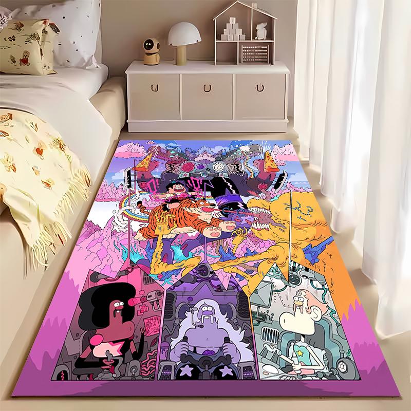 Colorful Cartoon Art Carpet with Abstract Characters and Fantasy Scene Suitable for Use As an Anti-slip for Living Room Bedroom Sofas
