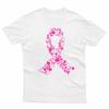 Womens Breast Cancer Ribbon TShirt Summer round Neck Short Sleeve Awareness Survivor Shirt Creative Design Top