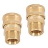 2Pcs Pure Copper M22 High Pressure Washer Fitting Adapter 3/8 Inch NPT Female To M22 Male Adapter