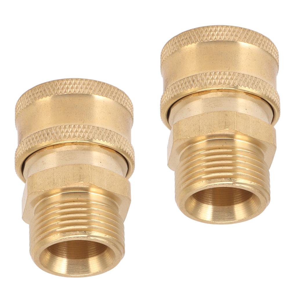 2Pcs Pure Copper M22 High Pressure Washer Fitting Adapter 3/8 Inch NPT Female To M22 Male Adapter