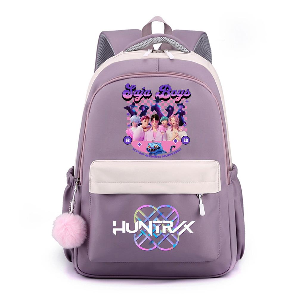 Söt K-Pop Tryckt Ryggsäck med Stor Kapacitet för Tonåring Student Flicka Pojke Skolväska Bokväska Barnpresent Kvinnor Vattentät Resväska Mochila