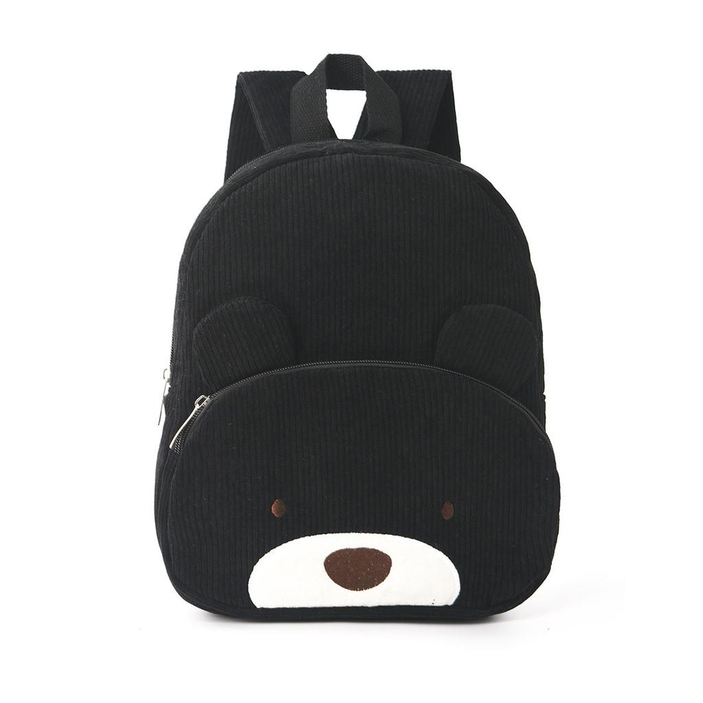 Corduroy Animal Backpack With Durable Material For School And Daily Use