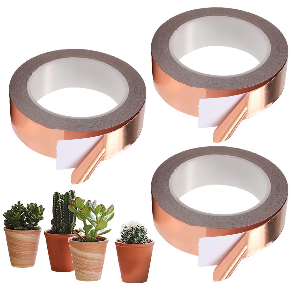 Copper Tape Against Snails 30/50/70mm Self-Adhesive Shielding Tape Self-Adhesive Snail Repellent Snail Trap for Plant Protection