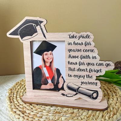 1 Set Picture Frame Graduation Picture Display Frame DIY Wooden Photo Frame for Home Desktop Decoration