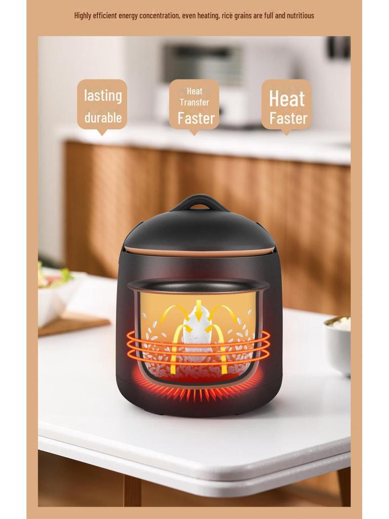 Kompakter Reiskocher mit Antihaftbeschichtung für Schlafsäle – geringer Stromverbrauch, multifunktionales Geschenk