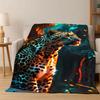 Manta de Franela de Animal Leopardo Guepardo Animal Manta Suave Cálida Manta de Tiro para Dormitorio Sala de Estar Cama Viaje Camping Picnic
