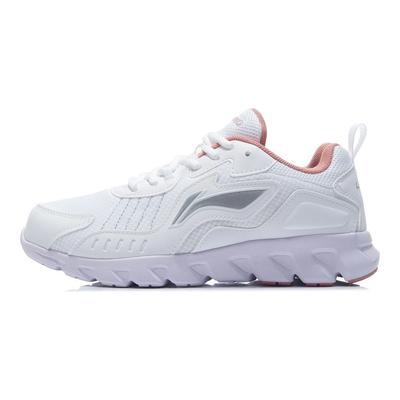 Li Ning Sports Shock Absorption Non-Slip Wear-Resistant Low-Top Running Shoes Women Sneaker White ARHR190-2