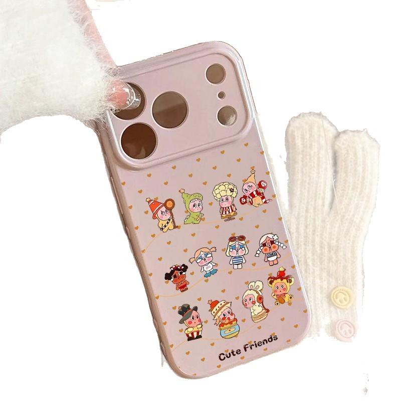 Large Window Side Love Heart Soft Case for Apple 17 Pro Max - Full Coverage for Models 16, 15, 14, 13, 1716 Dopamine