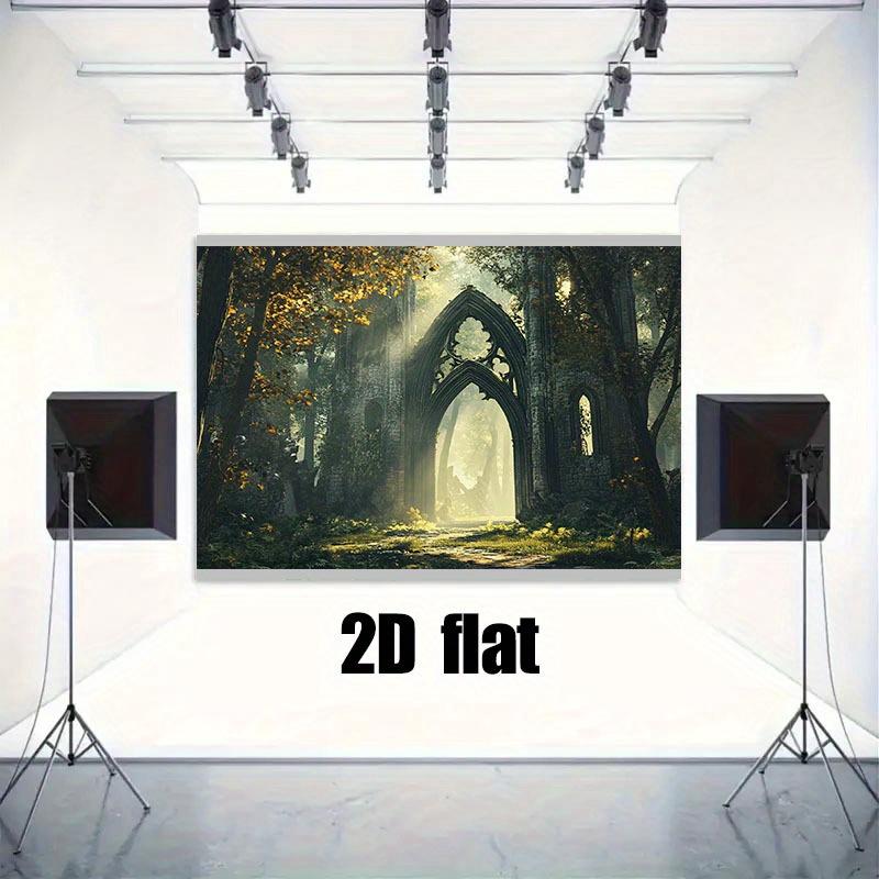 1 Piece of 2D Background Cloth: Mysterious Castle - Adding a Magical Atmosphere To Your Halloween Party
